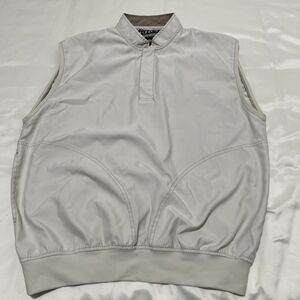 Zero Restriction Golf Vest Mens M Beige Performance 1/4 Snap Lightweight Sports